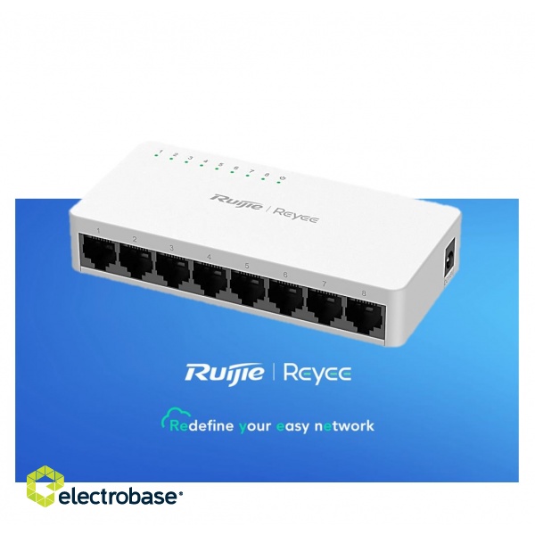 8-Port Gigabit unmanaged Switch: 8 Gigabit RJ45 ports, unmanaged, plastic case. 33