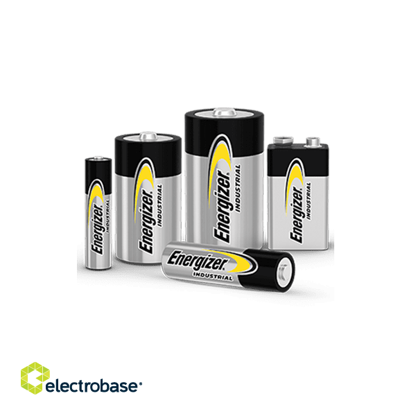 BAT9.ALK.EI12; 6LR61 9V baterijas 9V Energizer Industrial Alkaline MN1604/522 iepakojuma 12 gb. 2