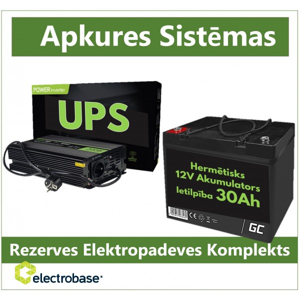 Rezerves Elektropadeves Komplekts Apkures Sistemai 300W + 12V 30Ah akumulators