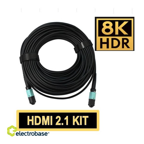 Profesionāls Optiskā divvirzienu savienotājvada komplekts HDMI 2.1 AOC , 8K@60, 4K@120, electrobase.lv 5