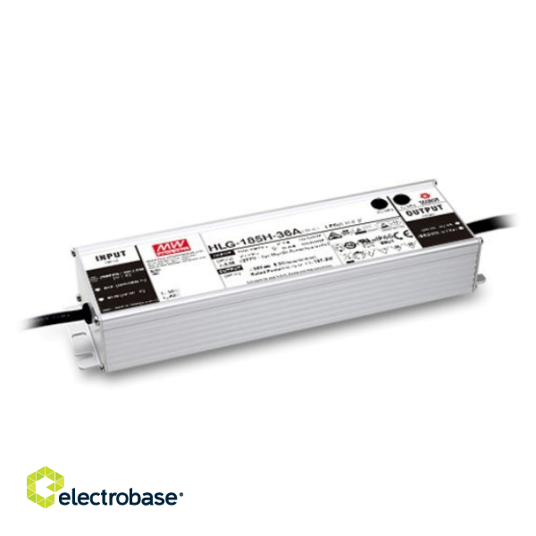 Pulse power supply unit LED 24V 7.8A PFC IP65 Mean Well