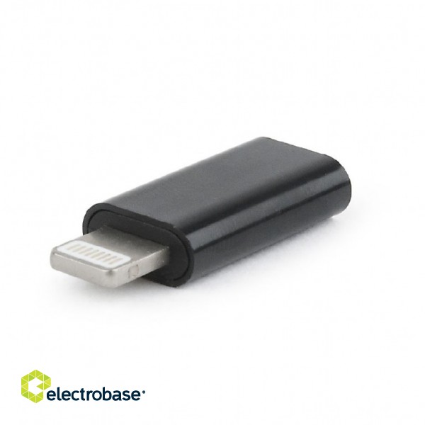 Adapter; Apple Lightning plug,USB C socket; black; Cablexpert 3