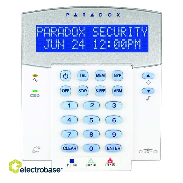 Compatible with SP and MG series panels 2 Zones LCD display shows up to 32 zones (messages in text f