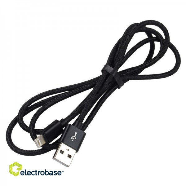 USB lightning male / USB A male 2.0m everActive CBB-2IB fast 2.4A melns 2
