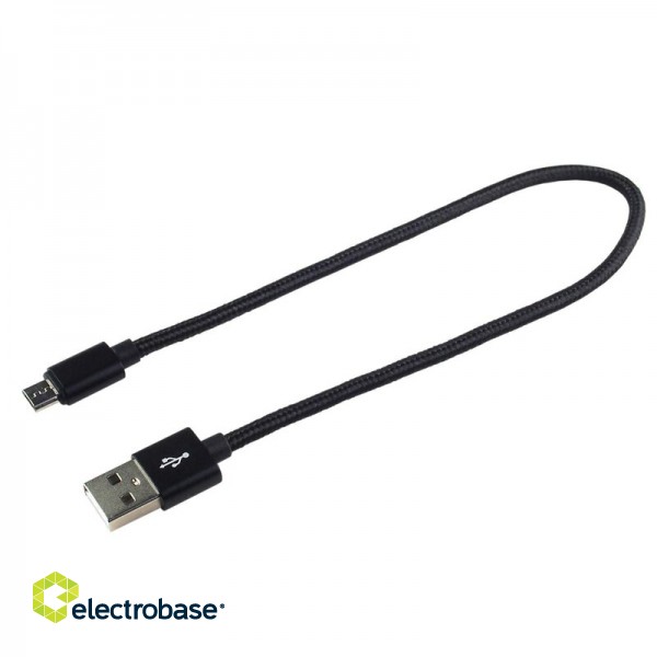USB mikro B vads / USB A 0.3m everActive CBB-0.3MB 2.4A iepakojumā 1 gb. 3