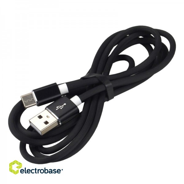 USB-C 3.0 male / USB A male 1.0m everActive CBS-1CB 3.0A melns iepakojumā 1 gb. 2