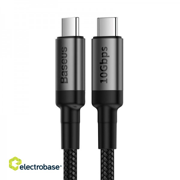 Cable CABLE USB-C PD 3.1 Gen2 100cm Baseus Cafule CATKLF-SG1 5A 100W High-Speed Data Tr. 10Gbps 4K electrobase.lv