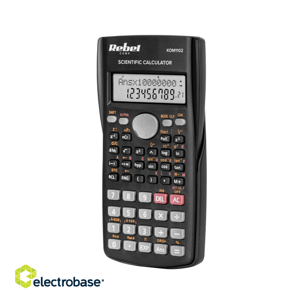 Zinātniskais kalkulators | Displejs divas rindas 12 un 9 cipari | Rebel 5