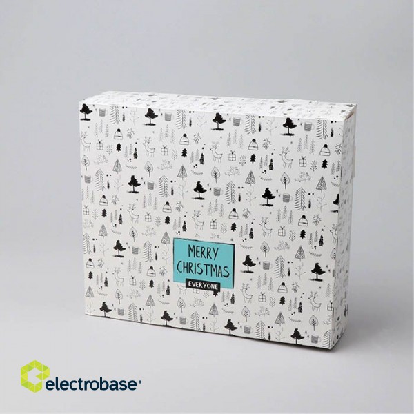 Merry Christmas Kartona kūku kaste, 25x21x7cm, ar atlokamu vāku, iepakojumā 30gb.