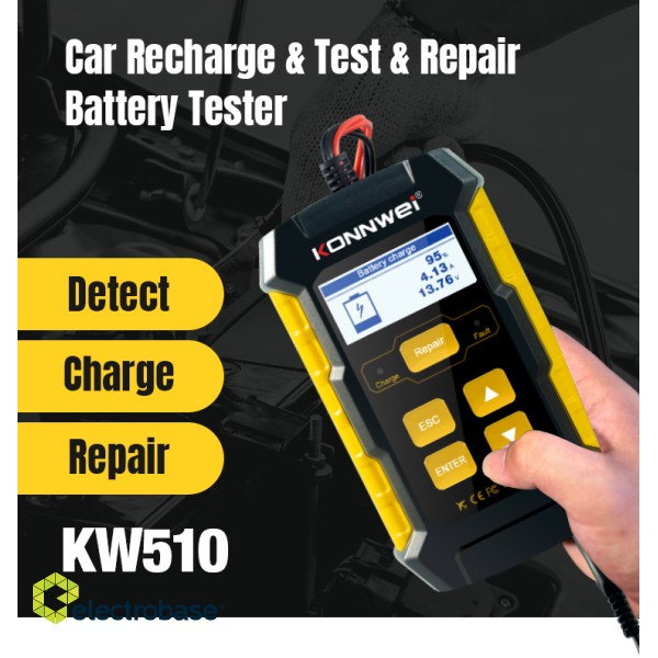 Auto akumulatoru testeris KW510 | Konnwei