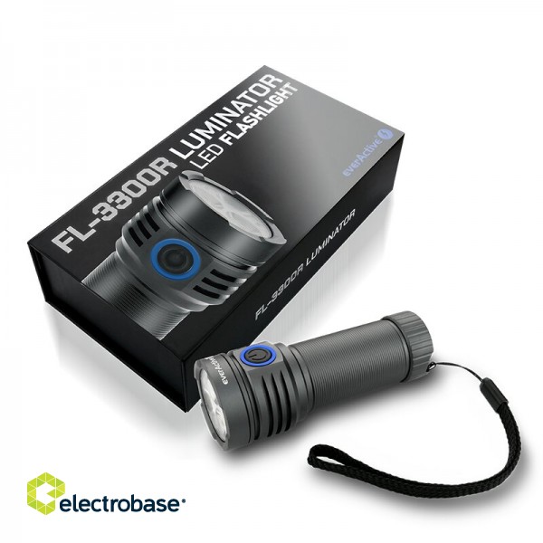 Lukturis everActive FL-3300R Luminator Rechargeable LED Handheld Flashlight 4