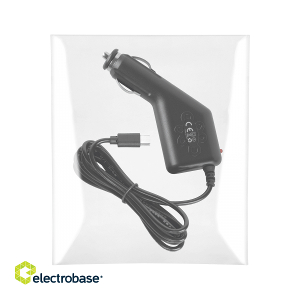 Lādētājs ar USB-C kabeli nodrošina izturību un ātru uzlādi automašīnā 5V 2.5A | DC 24V-12V 2