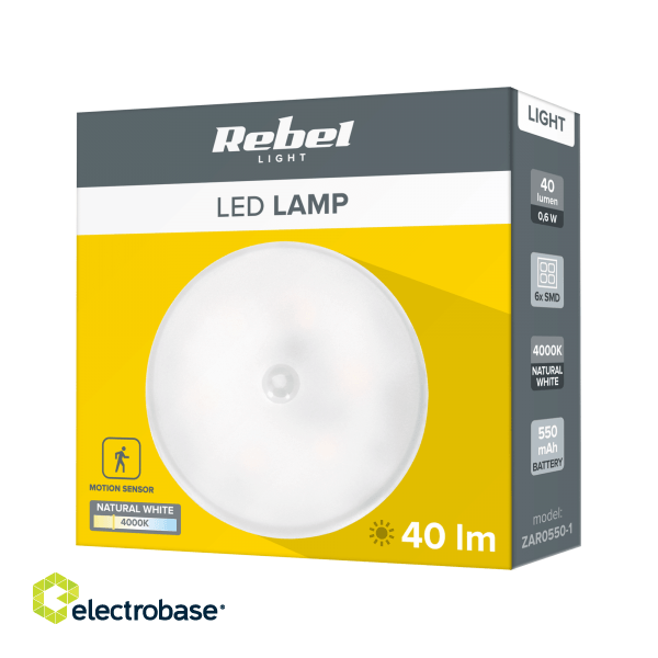 LED nakts lampa ar magnētu | Kustības sensors | Akumulators 550mAh | 68x15 mm | USB-C 3