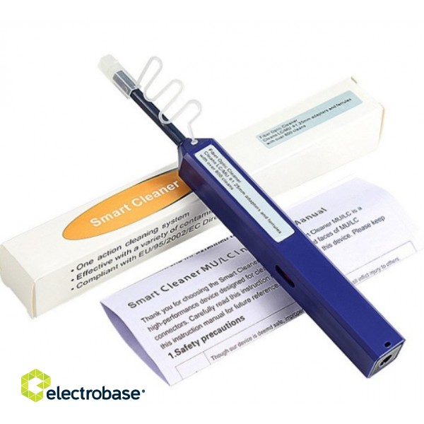 Optisko šķiedru tīrīšanas pildspalva 1,25 mm adapteriem, LC savienotājam 2
