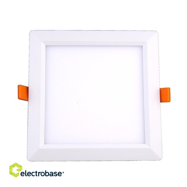 Premium LED light panel. Square 12W 4000K 168x168x29 with built-in power supply image 2