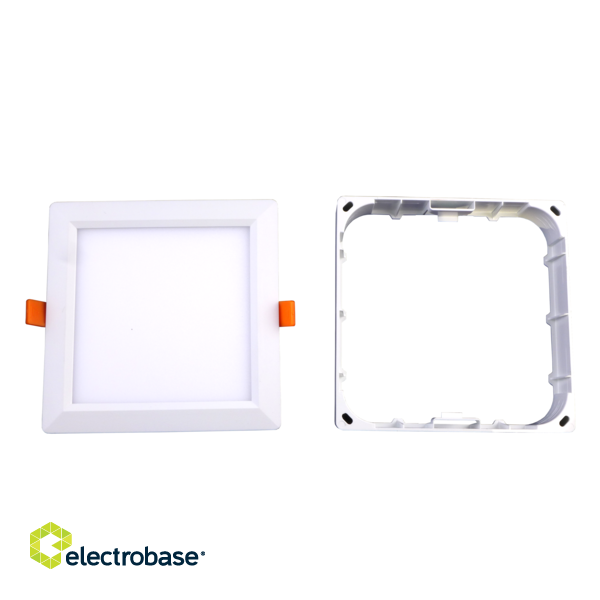 LED Square plaster panel 12W 3000K 100lm/w 170x170x29mm with built-in control unit