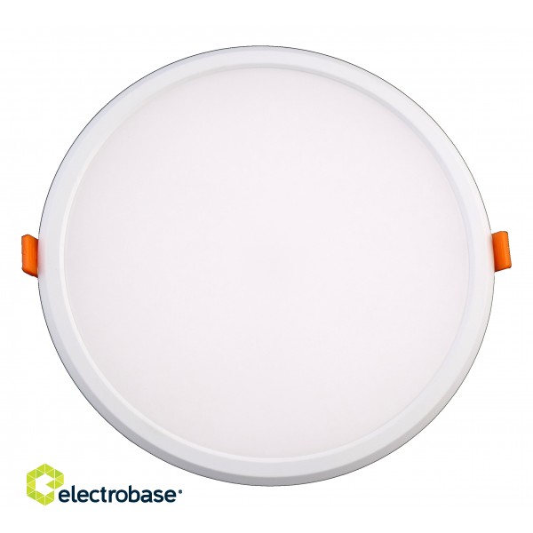 LED light panel. Round shape 15W 4000K 166x36mm with built-in control unit image 1