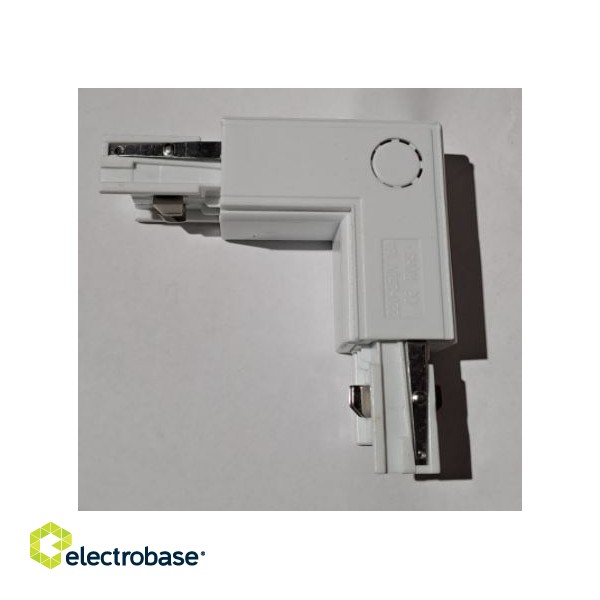 LED Tracklight connector L type 3P White