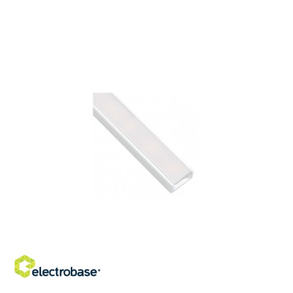 Surface LED Strip profile WHITE with opal cover, 2 meters image 1