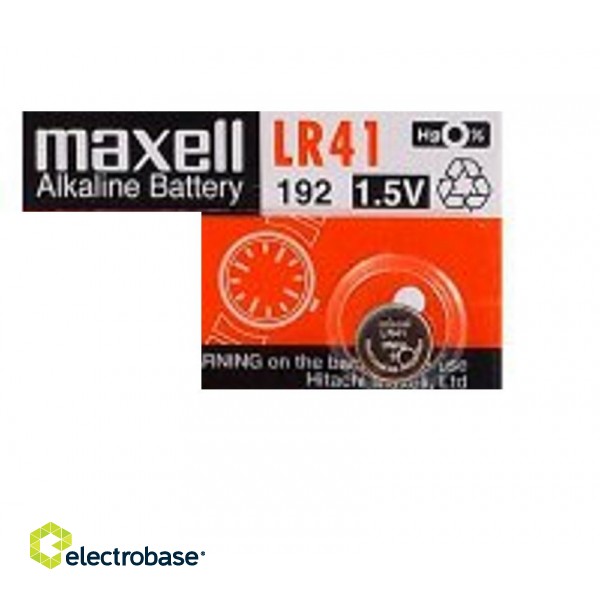 G3 baterijas 1.5V Maxell Alkaline LR41/192 iepakojumā 1 gb. electrobase.lv