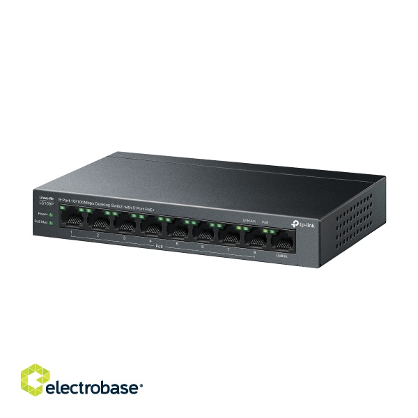 NET SWITCH 9PORT 10/100M 8POE+ LS109P TP-LINK 6