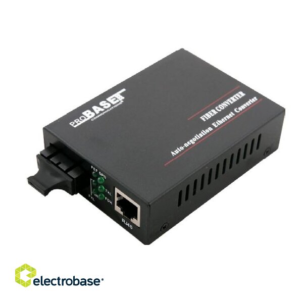 Media konvertors/ Dual fiber/ MM/ 10/100Mbps/2km/ SC/ 1310