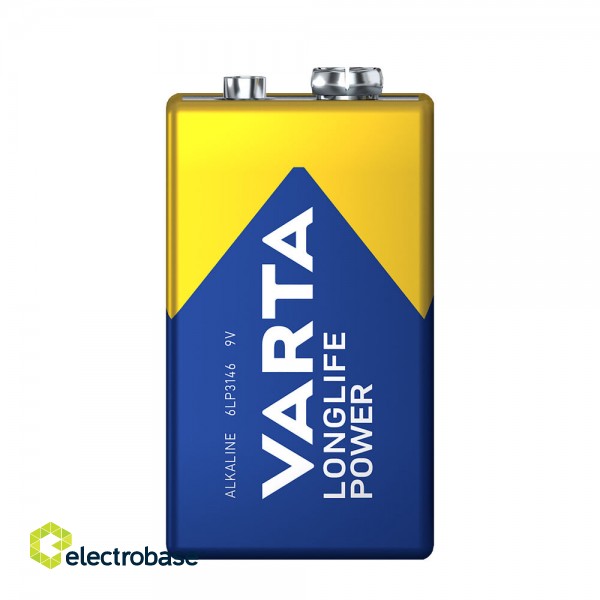 VARTA Longlife Power Alkaline Battery 9V (1,5V) B1 2