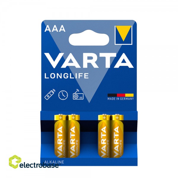 VARTA Longlife Alkaline Battery AAA (1,5V) B4