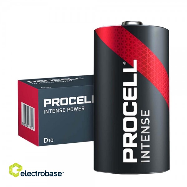 D baterija 1.5V Duracell Procell INTENSE POWER sērija Alkaline High drain iep. 10gb. 33