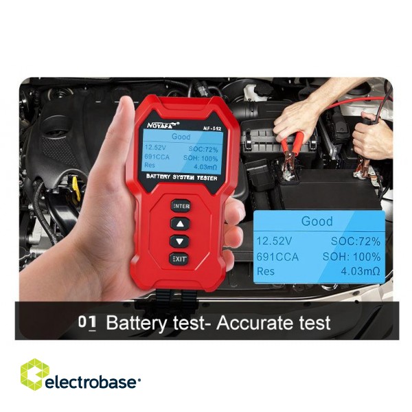 Automobilių sistemų ir baterijų daugiafunkcis testeris - analizatorius paveikslėlis 4