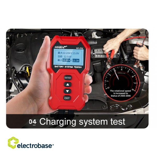 Automobilių sistemų ir baterijų daugiafunkcis testeris - analizatorius paveikslėlis 14