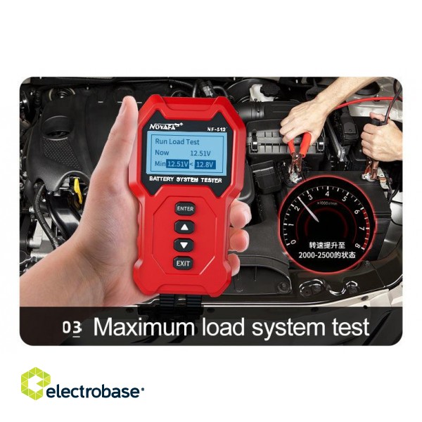 Automobilių sistemų ir baterijų daugiafunkcis testeris - analizatorius paveikslėlis 17