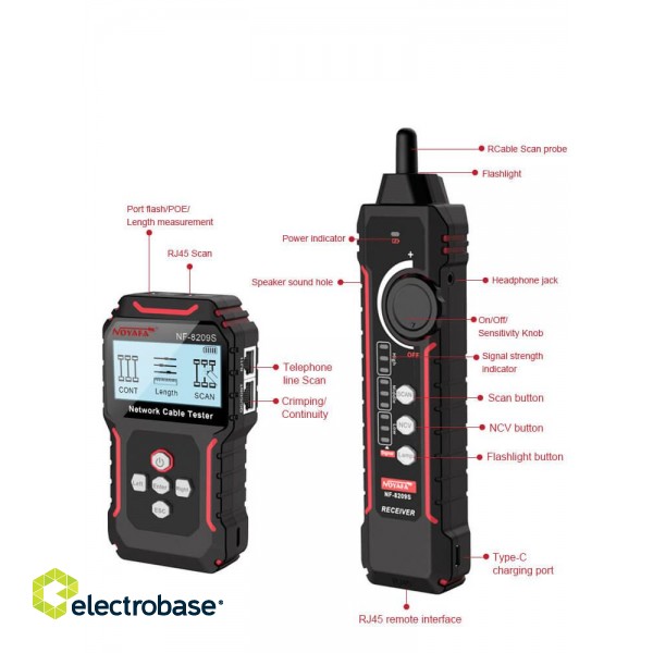 Multifunctional Cable Tester | Cable Length, POE Test | Port Check | Cable Scan image 7