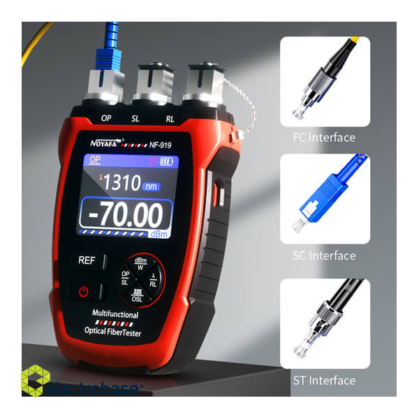 NOYAFA NF-919 Multifunctional Optical Fiber Tester: Integrated Optical Power Meter, Light Source, and VFL 5