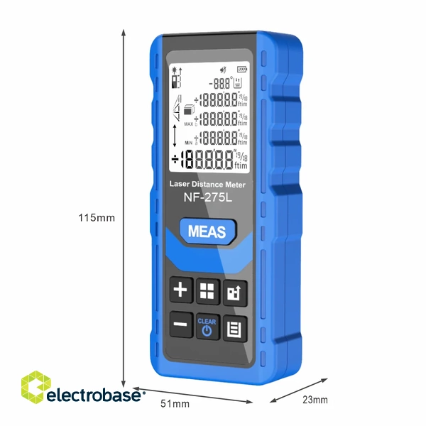 NOYAFA NF-275L Generation Upgraded Laser Distance Measurer - Millimeter Accuracy, 0.5-Second Fast Measurement, Freeform Lens