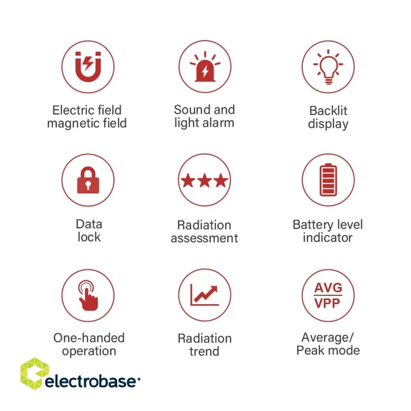 NOYAFA NF-601 Portable Electromagnetic Radiation Detector for Real-time Monitoring and Over-threshold Automatic Audio-Visual Alarm 6