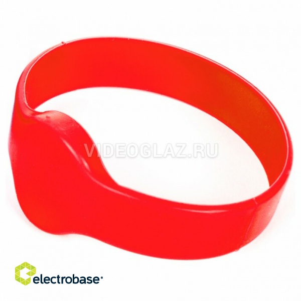 IL-10D74ER, EM-Marine (TK4100) OD74mm silicone wristband tag, red, 125 kHz