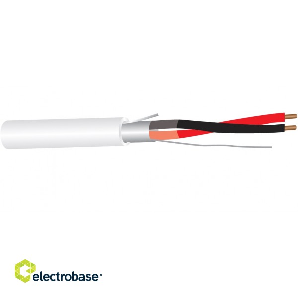 PRO BASE - 1x2x0.8 - Fire Alarm cable/ White , J-Y(St)Y , KLMA/100m 2