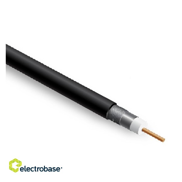 Coaxial cable, PRO BASE, RG6U, moisture resistant with gel, 305m image 2
