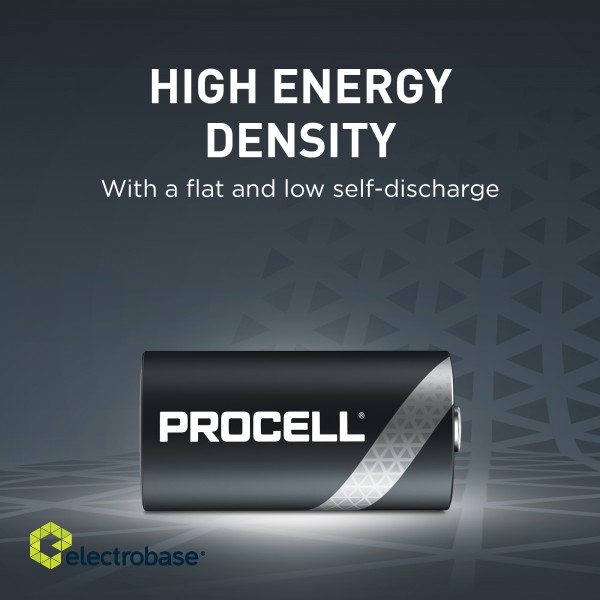CR 123 baterijas 3V Duracell Procell High Power Lithium iepakojumā 10 gb.
