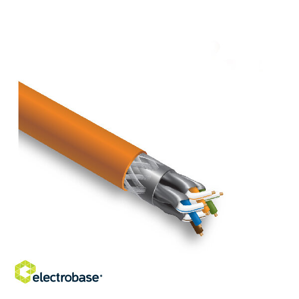 LAN vytos poros kabelis, S/FTP CAT7 LSZH tinklo kabelis | CPR klasė Cca | CE Rohs, 305m paveikslėlis 2