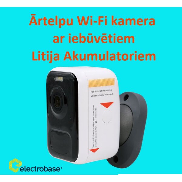 WIFI videonovērošanas kamera ar akumulatoriem electrobase.lv