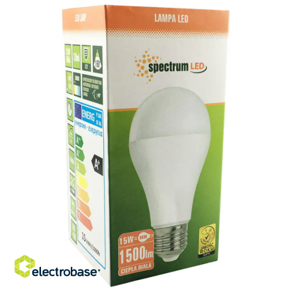 Spectrum LED bulb, E27, 15W 1500lm 3000K