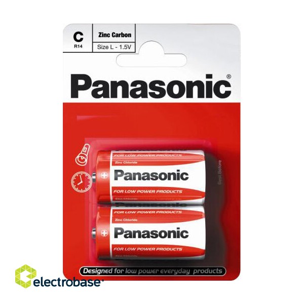 БАЦ.ЗН.П2; Аккумуляторы LR14/C Panasonic Цинк-углеродные MN1400/E93 в упаковке по 2 шт.