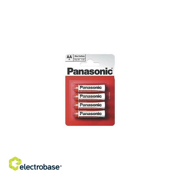 BATAA.ZN.P4; LR6/AA baterijas Panasonic Zinc-carbon MN1500/E91 iepakojumā 4 gb.