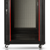 22U 19'' Grīdas komutācijas servera skapis/ 600 x 800 x 1166mm/ Stikla durvis/ Melns/ Nesalikts