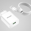 E03 Charger kit 18W QC + Cable Lightning white 3