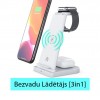 Bezvadu lādētājs [3in1] Apple/Android telefoniem, Airpods austiņām un iWatch pulksteņiem. electrobase.lv 2