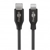 Goobay Lightning - USB-C charging and sync cable, 2m, black, Plastic bag