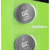 5x Lithium Green Cell CR2032 3V 220mAh Batteries